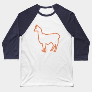 80s Retro Neon Sign Alpaca 80's Gift Baseball T-Shirt